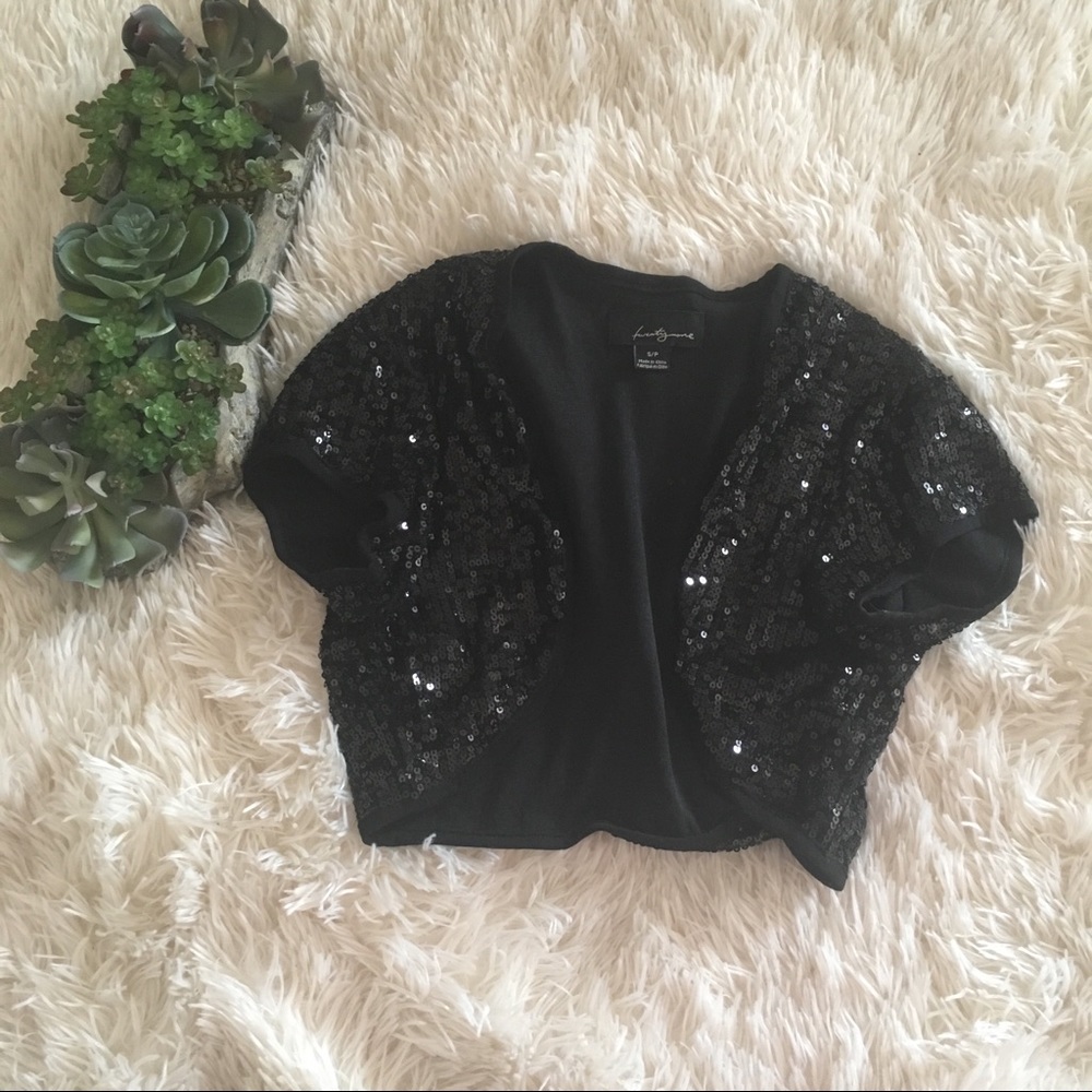 Black Sequin Shoulder Cover-Up!
